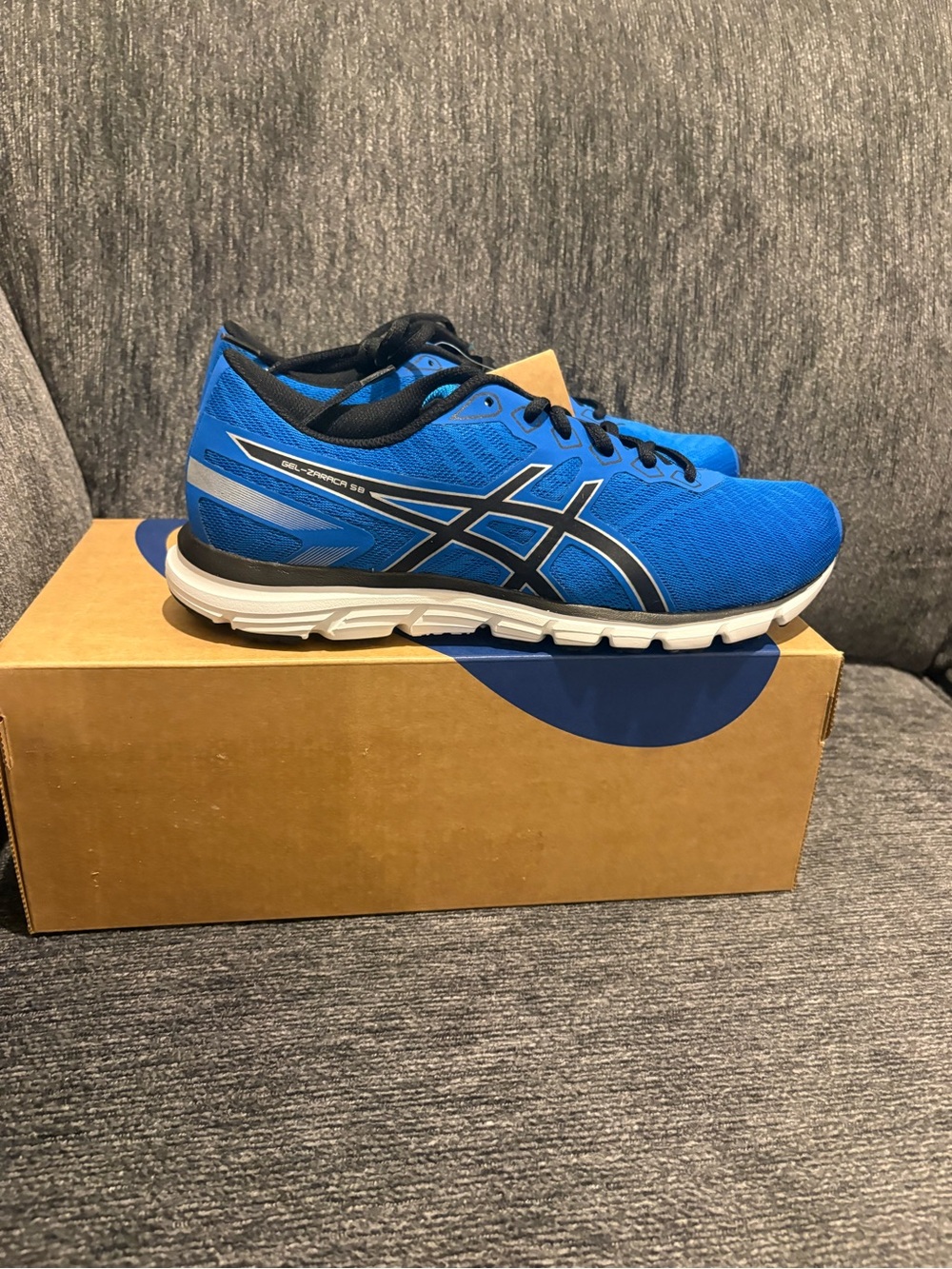 ASICS Men's size 8 Gel-Zaraca 5 Running Shoes - Blue/Black - Picture 3 of 6